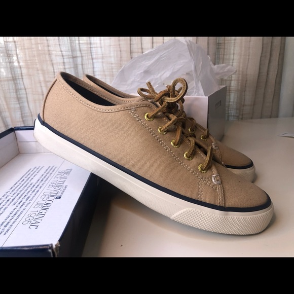 SPERRY SEACOAST TAN CASUAL SNEAKER 7.5 with BOX - Picture 4 of 8